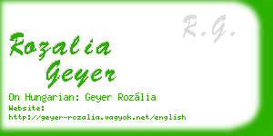rozalia geyer business card